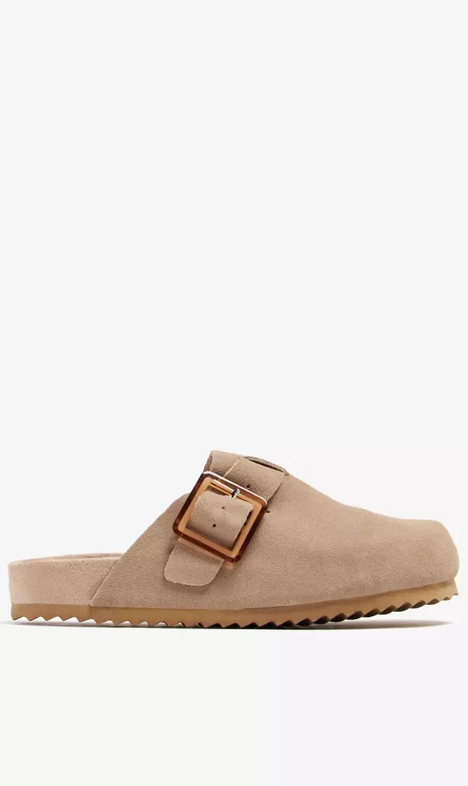 Suede Sabots