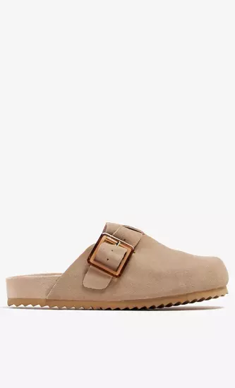 Suede Sabots