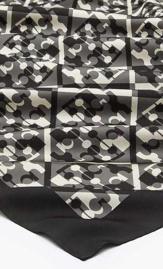 PRISMATIC T MONOGRAM SILK NECKERCHIEF