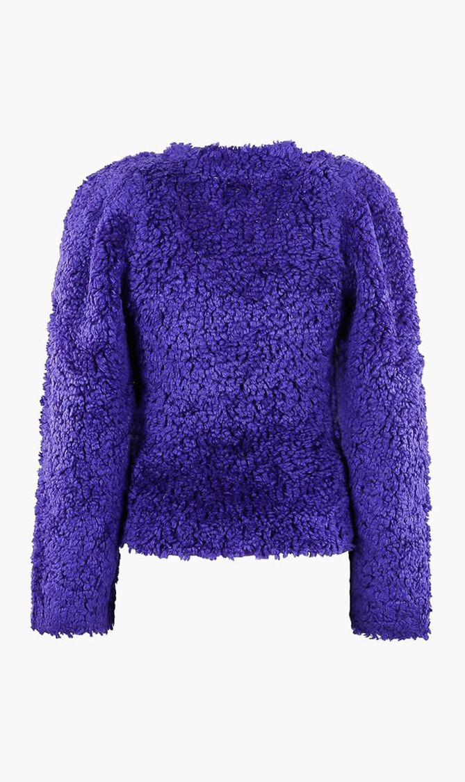 FURRY TEXTURED KNIT CROPPED JU