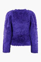 FURRY TEXTURED KNIT CROPPED JU