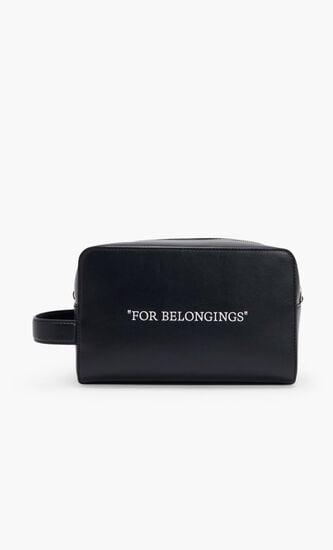 QUOTE BOOKISH POUCH BLACK WHITE