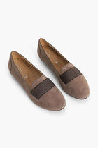 حذاء شارلين بكعب مسطح من الجلد السويدي