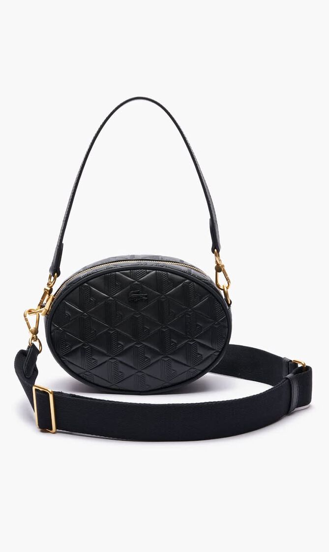Maheki Oval Leather Shoulder Strap Purse
