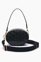 Maheki Oval Leather Shoulder Strap Purse