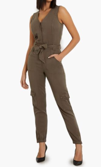 Belted Skinny Jumpsuit