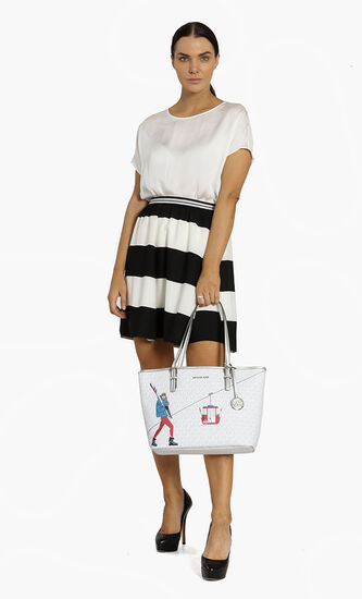 Jet Set Printed Medium Carryall Tote Bag
