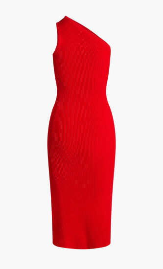 VISCOSE ASYM SLIT DRESS