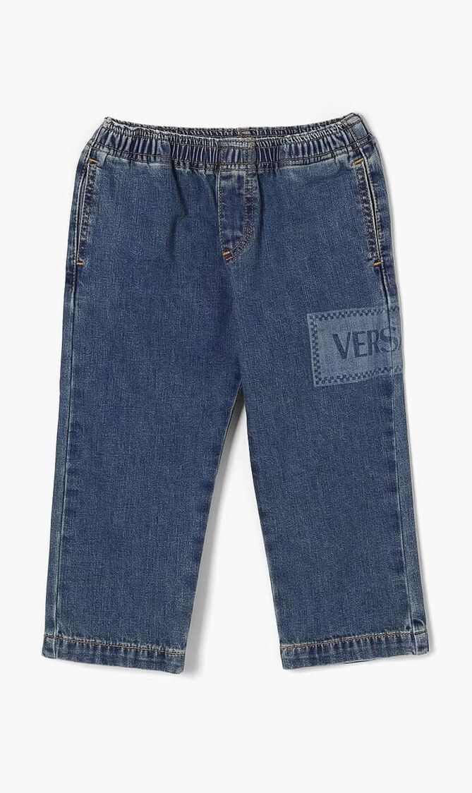 PANT DENIM LIGHT DENIM LASERED 90S VINTAGE LOGO KIDS