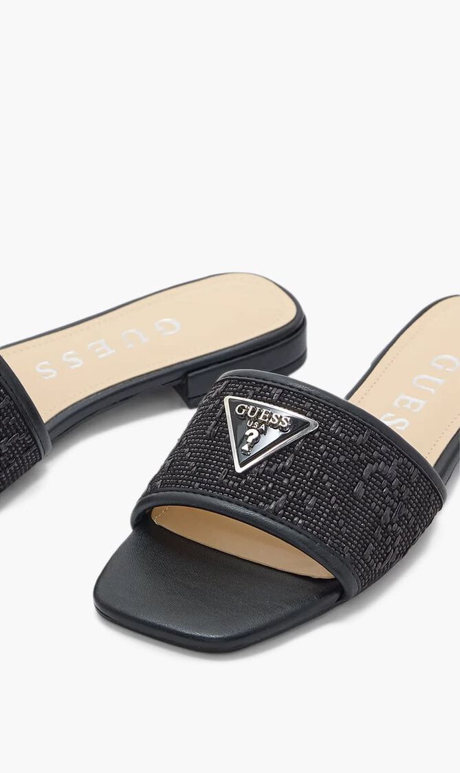 TAMSEY FLAT SANDALS RAFFIA WITH METALLIC THREADPREMIERE NAPPA CROM80CH