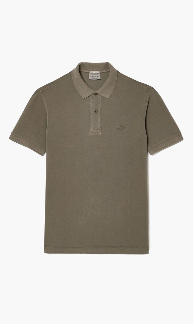 SHORT SLEEVED RIBBED COLLAR SHIRT