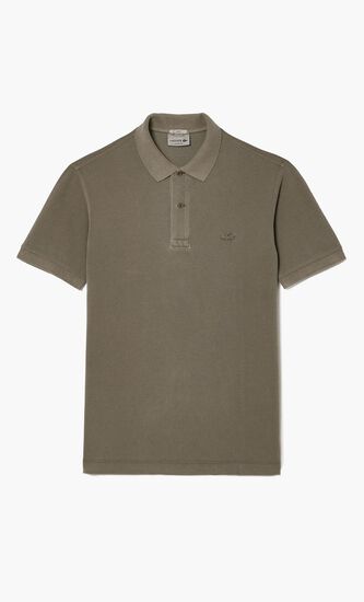 SHORT SLEEVED RIBBED COLLAR SHIRT