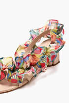 OCEAN VIEW RUFFLED MONSTERA HELLED SANDAL