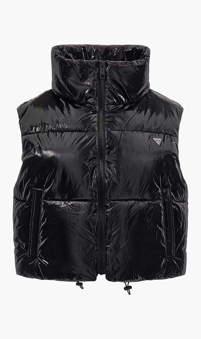 Chris Puffer Crop Vest Jacket