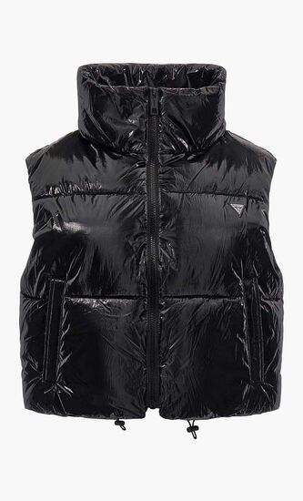 Chris Puffer Crop Vest Jacket
