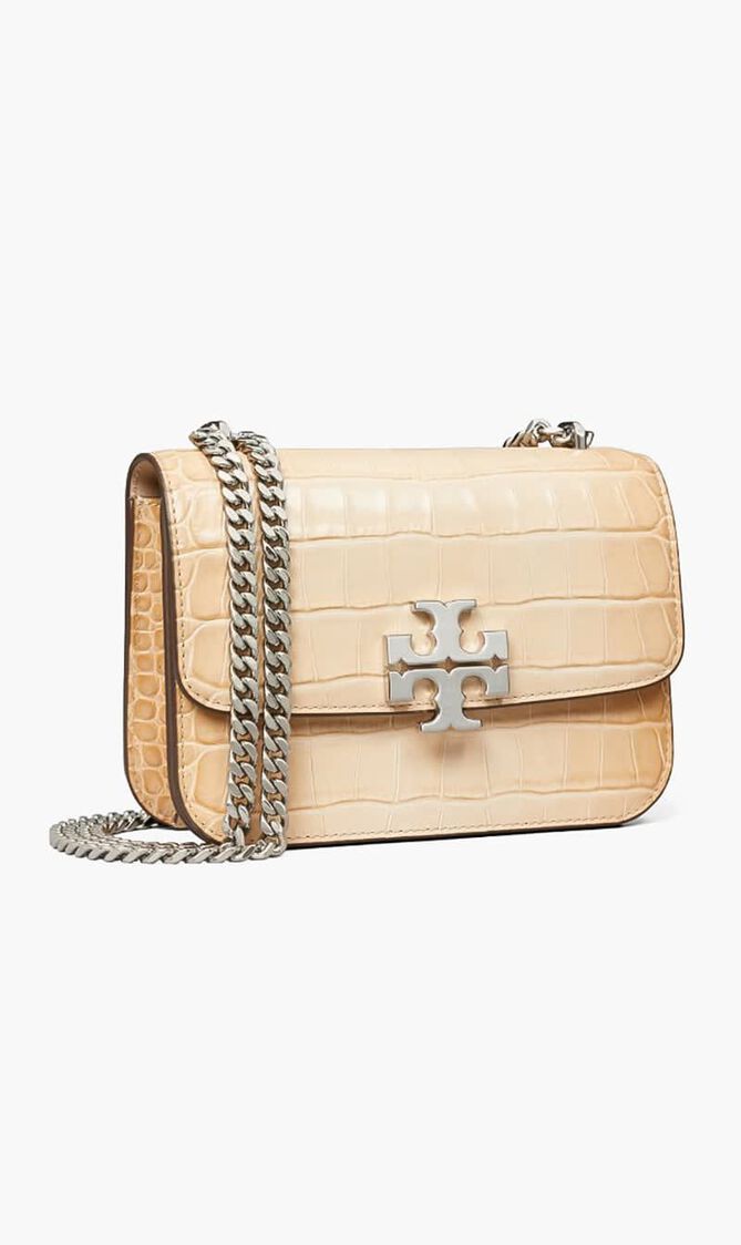 ELEANOR CROC EMBOSSED SMALL CONVERTIBLE SHOULDER BAG