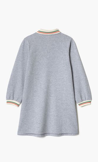 Zipped Bouclette Pique Polo Dress