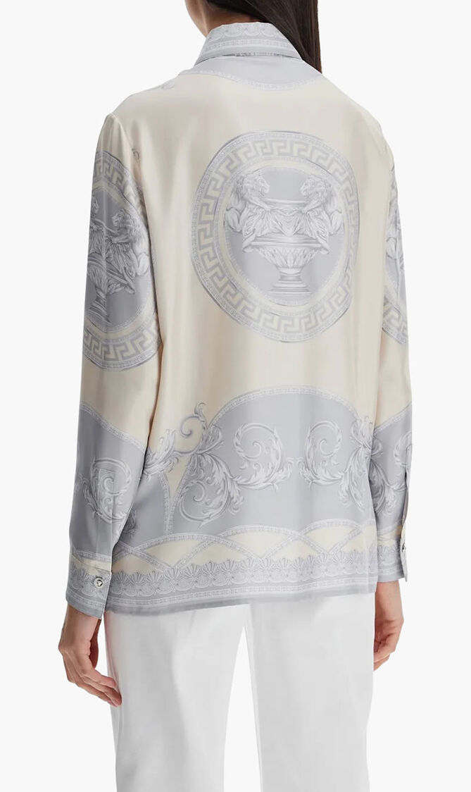 FORMAL SHIRT COUPE DES DIEUX BAROCCO FOULARD ON RESPONSIBLE SILK TWILL
