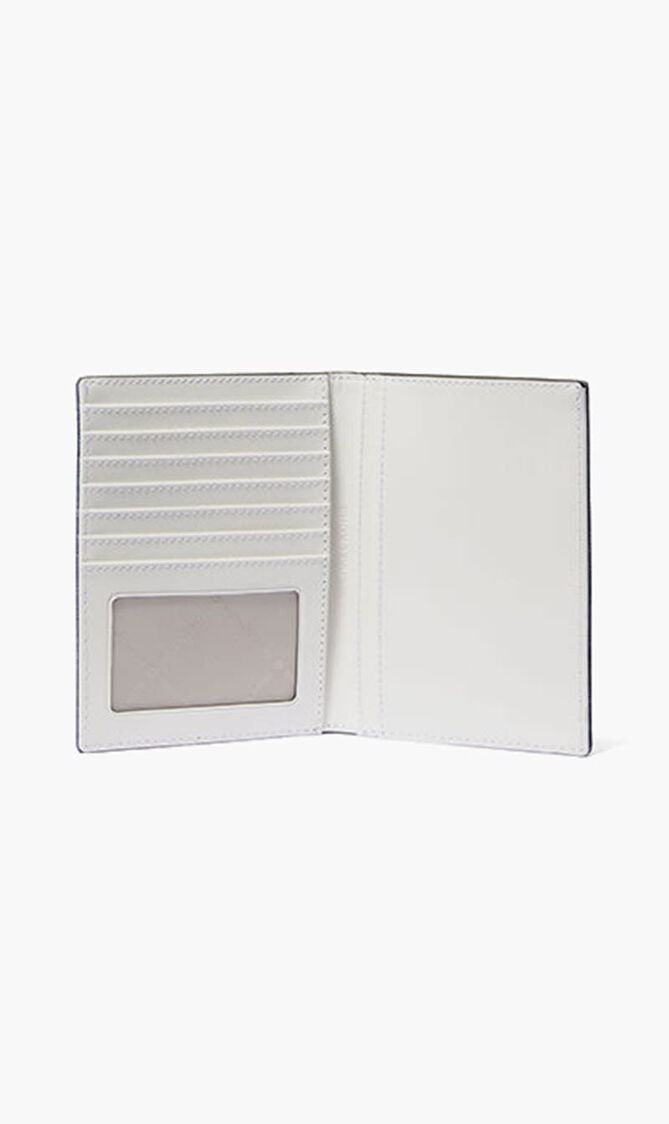 Travel Medium Embellished Denim Passport Case