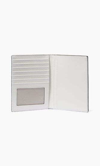 Travel Medium Embellished Denim Passport Case