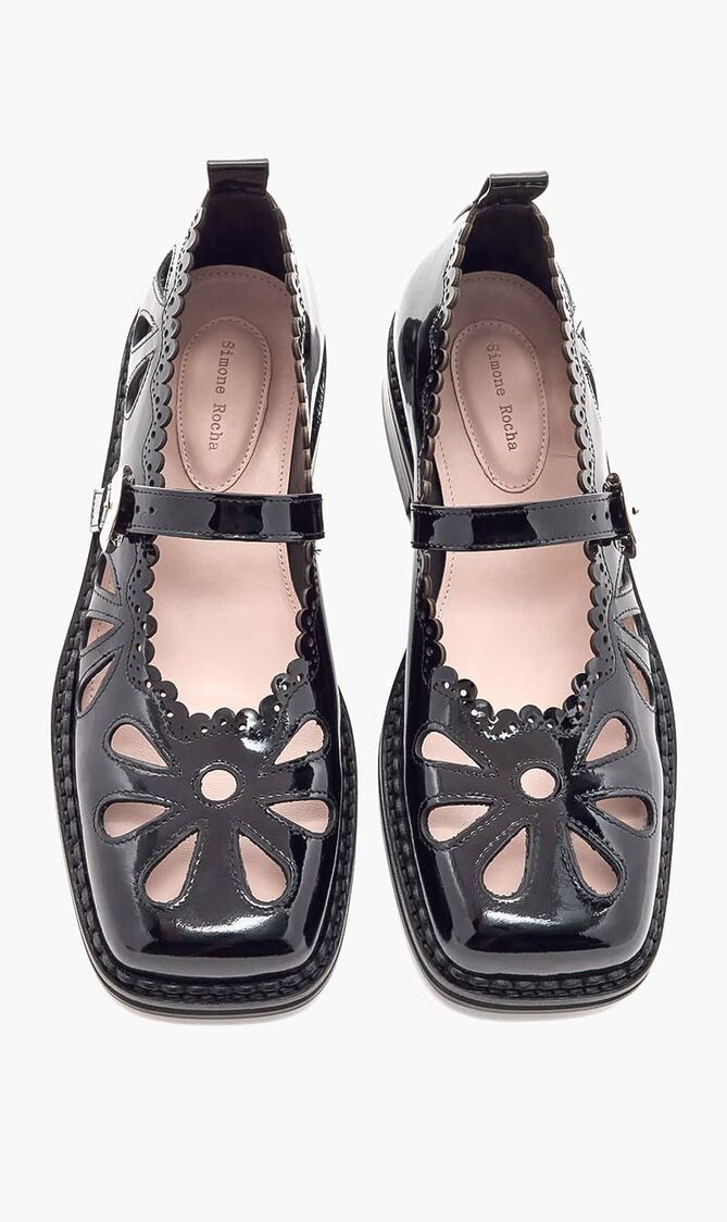 Daisy Cutout Mary Jane Brogues