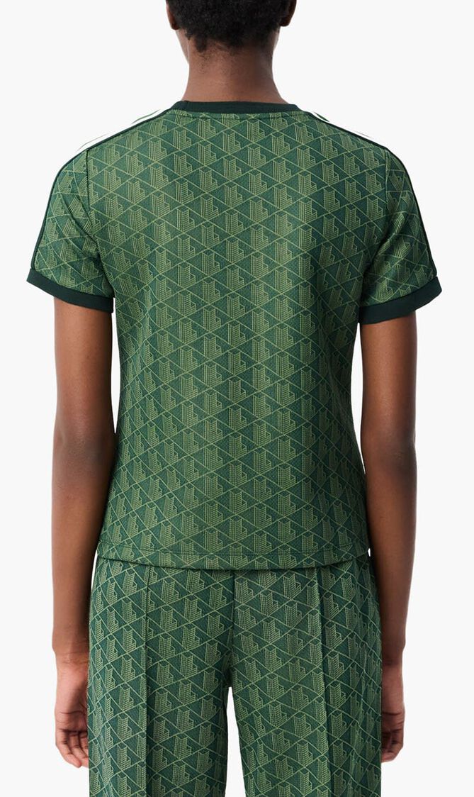 Slim Fit Monogram Jacquard T Shirt