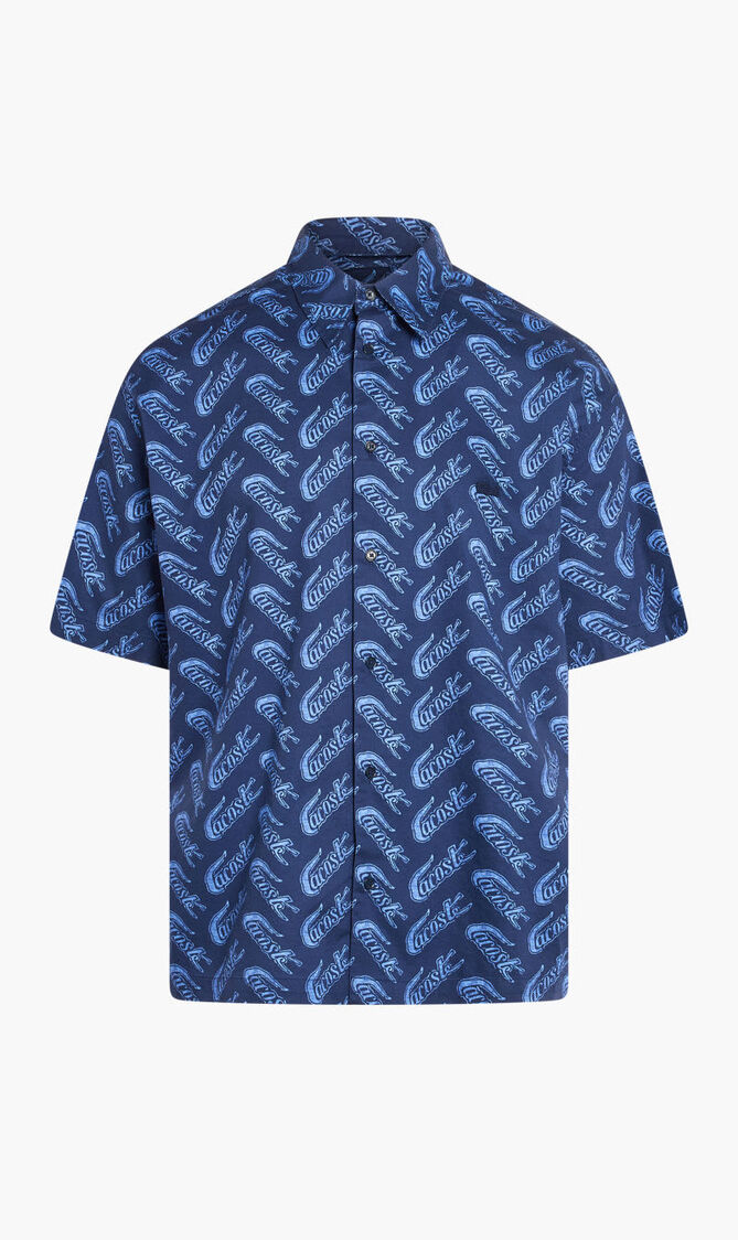 Short Sleeve Vintage Print Shirt