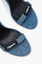 DENIM WAISTBAND STRAP LOGO SANDALS DENIM WAISTBAND STRAP LOGO SANDALS