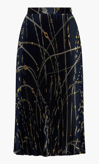 SKIRT TWILL POLY FABRIC WITH VERSACE ROPES PRINT