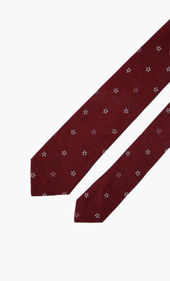 Star Print Narrow Tie