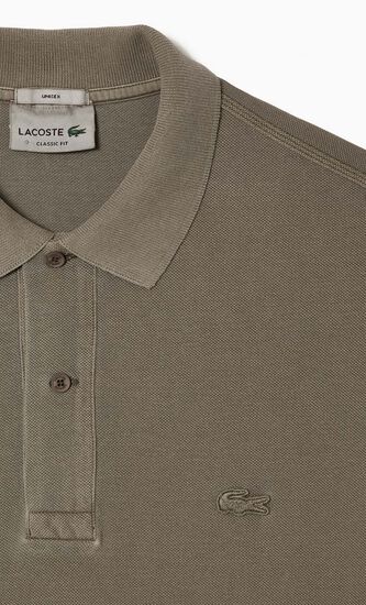 SHORT SLEEVED RIBBED COLLAR SHIRT