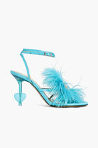 Feather Trimmed Sandals