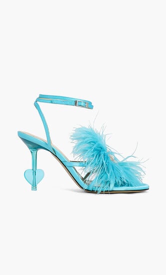 Feather Trimmed Sandals