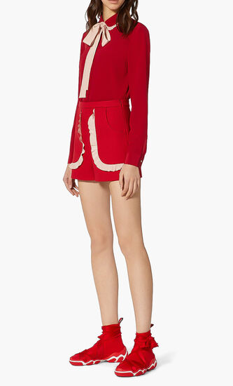 Ruffle DetailTech Shorts