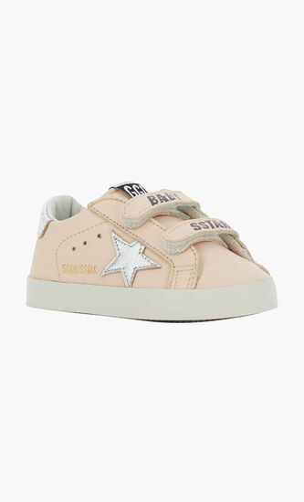 BABY SCHOOL NAPPA UPPER LAMINATED STAR AND HEEL