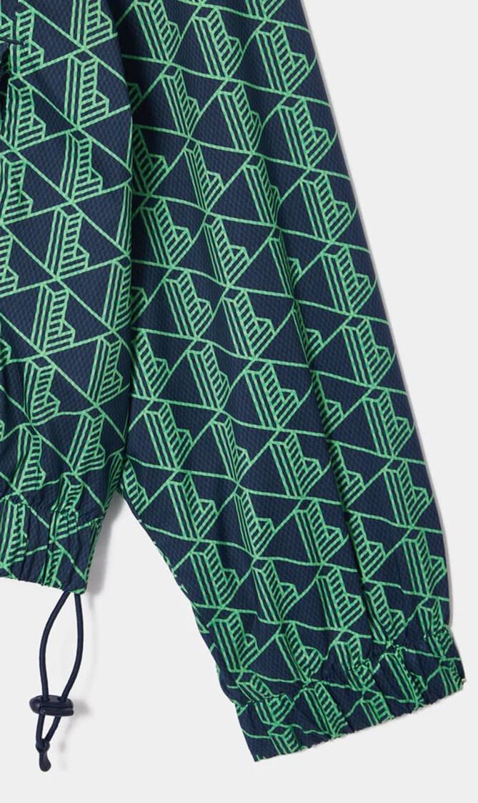 Oversized monogram taffeta pull-on jacket