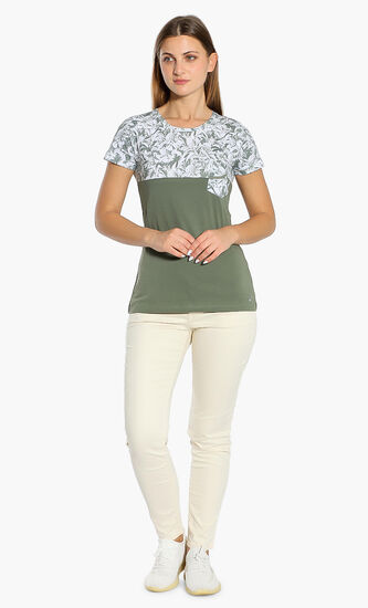 Colorblock Cotton T-Shirt