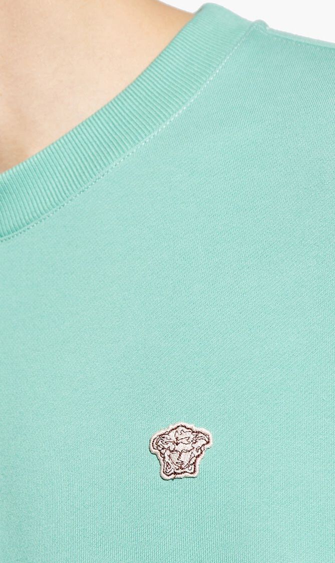 SWEATSHIRT NON BRUSHED SWEAT FABRIC MEDUSA PATCH