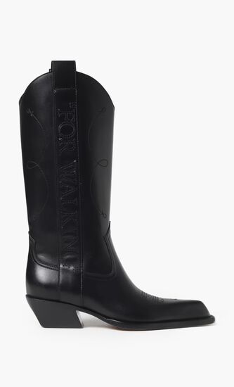FOR WALKING TEXAN BOOT BLACK BLACK