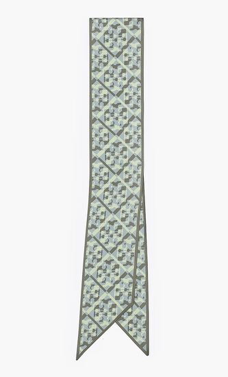PRISMATIC T MONOGRAM SILK RIBBON TIE