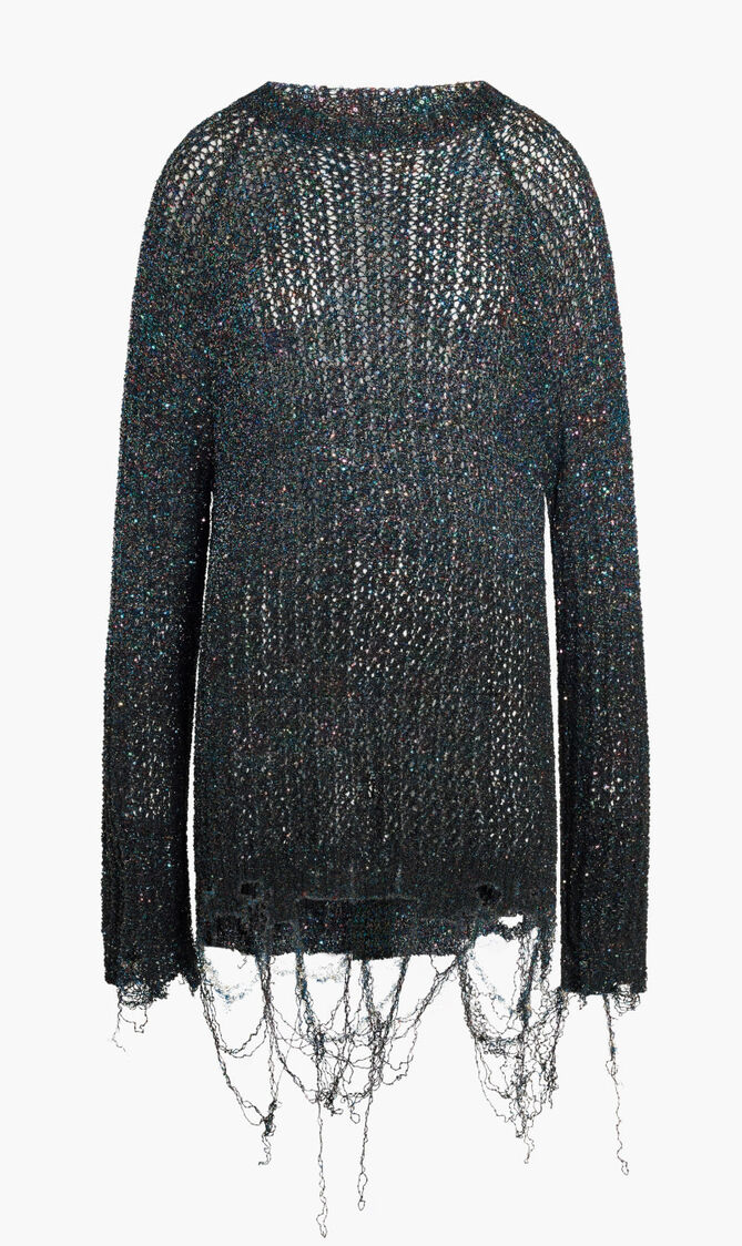 AVP RIBBED LONG SLEEVE DARK BLUE CREWNECK