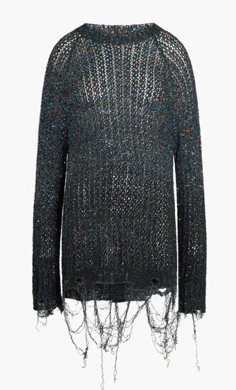 AVP RIBBED LONG SLEEVE DARK BLUE CREWNECK
