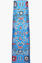 Printed Silk Strapless Dress