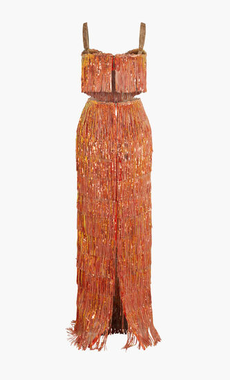 Sequined Pattern Dopiyes Two Piece Set