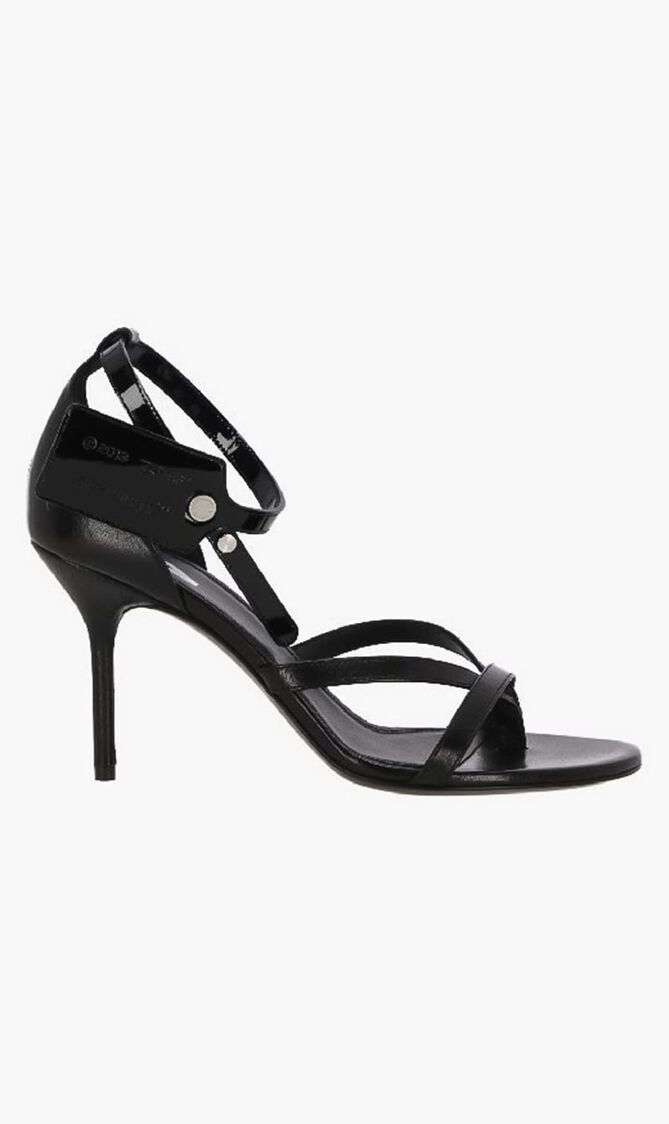 Nappa Varnish Zip Tie Sandal Black Black