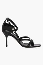 Nappa Varnish Zip Tie Sandal Black Black