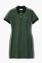 Slim Fit Monogram Jacquard Polo Dress