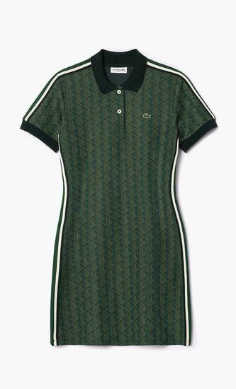 Slim Fit Monogram Jacquard Polo Dress