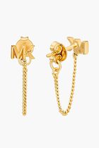 Sterling Logo Chain Earrings