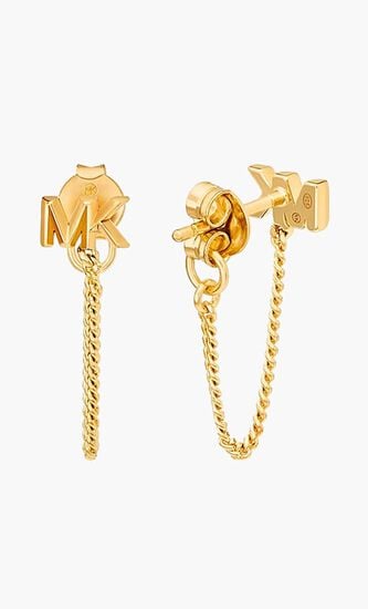 Sterling Logo Chain Earrings